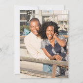 Elegant Goud Script Koppel Foto Groen Save The Date (Achterkant)