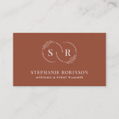 Elegant Goud Script Monogram Modern Professioneel Visitekaartje (Voorkant)