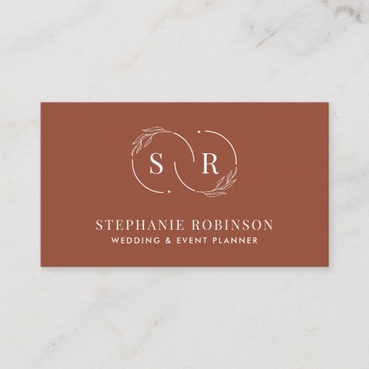 Elegant Goud Script Monogram Modern Professioneel Visitekaartje (Voorkant)