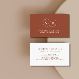 Elegant Goud Script Monogram Modern Professioneel Visitekaartje