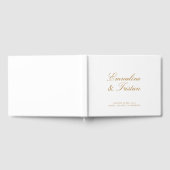 Elegant Goud Script Typografie Bruiloft Gastenboek (Volledig)