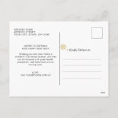 Elegant Goud Script Vrolijk Kerstmis Fotocollage Feestdagenkaart (Achterkant)