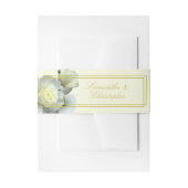 Elegant Goud Script Wit Rose Dubbel Lijst Uitnodigingen Wikkel (Voorkant Voorbeeld)