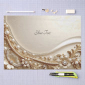 Elegant goud sierlijk bloemen tissuepapier (Craft)