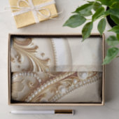 Elegant goud sierlijk bloemen tissuepapier (Geschenk)