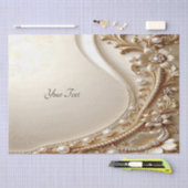 Elegant goud sierlijk bloemen tissuepapier (Craft)