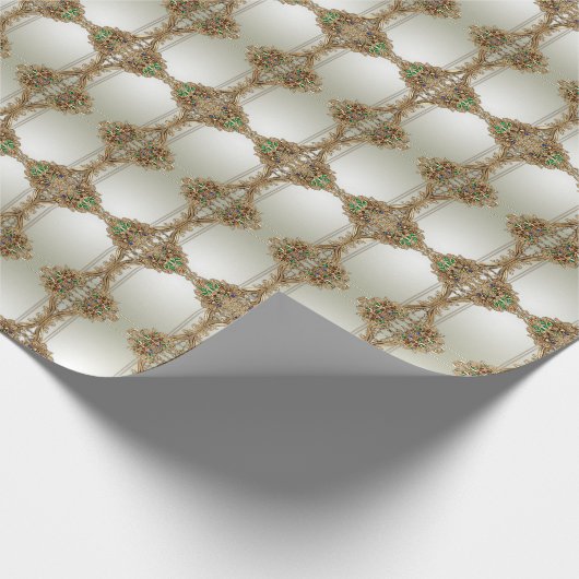 Elegant Goud Sierlijk Inpakpapier (Hoek)