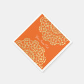 Elegant Goud Sinaasappel Lacy Patroon Servet (Hoek)
