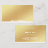 Elegant Goud Sjabloon Professioneel Modern Trendy Visitekaartje (Voorkant / Achterkant)