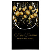 Elegant Goud Sparkle Kerstmis Partij Bauble Klein Cadeauzakje (Achterkant)