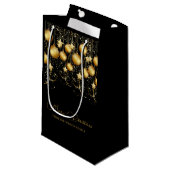 Elegant Goud Sparkle Kerstmis Partij Bauble Klein Cadeauzakje (Voorkant Gekanteld)