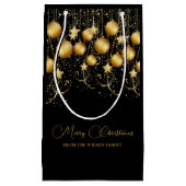Elegant Goud Sparkle Kerstmis Partij Bauble Klein Cadeauzakje (Voorkant)