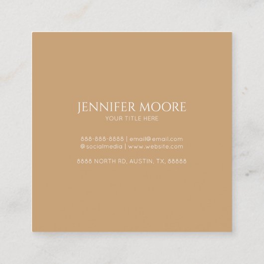 Elegant Goud Sparkly Disco Ball Custom Vierkante Visitekaartje (Achterkant)