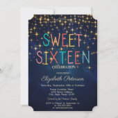 Elegant Goud Sterren Marine Blauw Kleurrijk Zoet 1 Kaart (Voorkant)