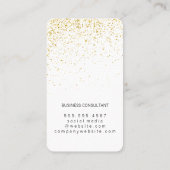 Elegant goud stof / rood visitekaartje (Achterkant)