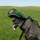 Elegant Goud Tall Masted Schip met Monogram Golfheadcover (Insitu)