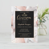 Elegant Goud Tiara, Roos Goud Geometrisch Marmer Kaart (Staand voorkant)