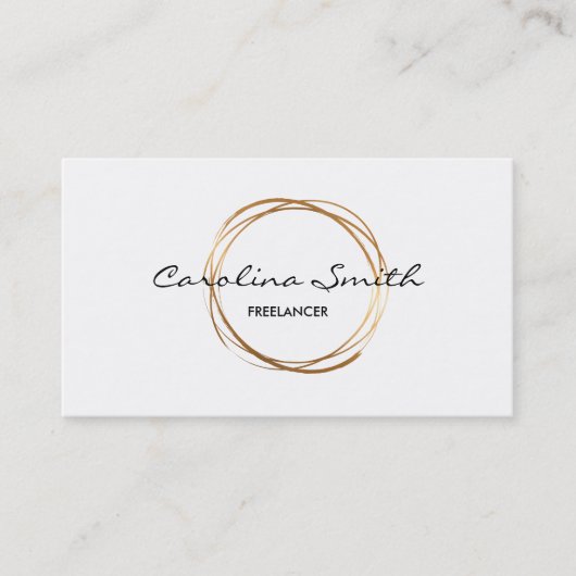 Elegant, goud, tweeslachtig Visitekaartje (Voorkant)