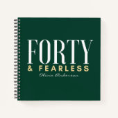 Elegant goud veertig en onverschrokken, Custom Jou Notitieboek (Voorkant)