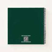 Elegant goud veertig en onverschrokken, Custom Jou Notitieboek (Achterkant)