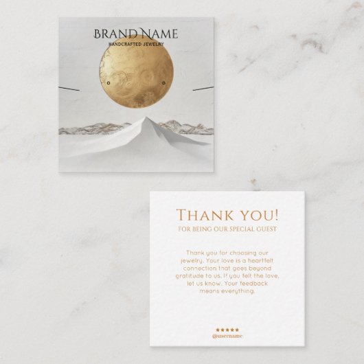 Elegant Goud Venus Sieraden Display Vierkante Visitekaartje (Voorkant / Achterkant)