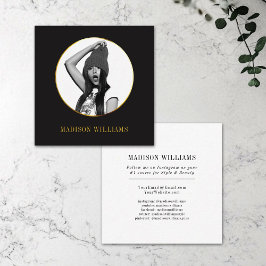 Elegant goud vet typografie foto sociale media contactkaartje