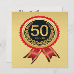 Elegant goud vijftig uitnodiging