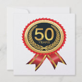 Elegant goud vijftig uitnodiging (Voorkant)