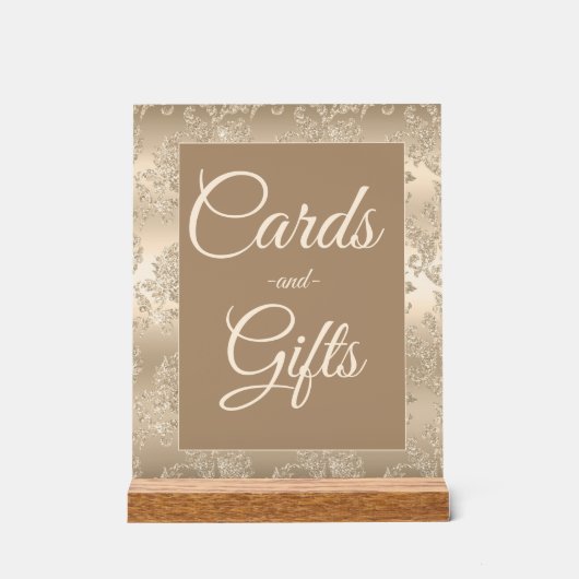 Elegant Goud  Vrijgezellenfeest Kaarten Geschenken Acryl Bord (Voorkant)