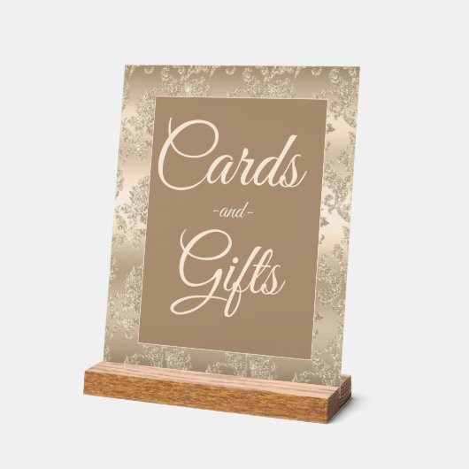 Elegant Goud  Vrijgezellenfeest Kaarten Geschenken Acryl Bord (Hoek)