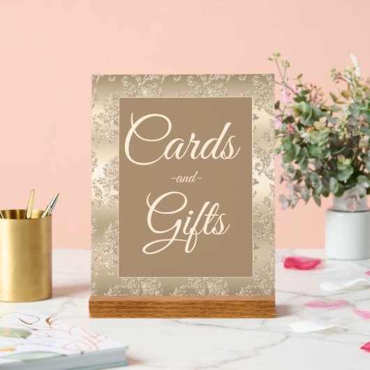 Elegant Goud  Vrijgezellenfeest Kaarten Geschenken Acryl Bord (Huwelijk)