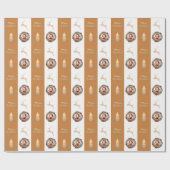 Elegant Goud Vrolijk Kerstfeest Custom Photo Wrapp Cadeaupapier (Vlak)