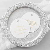 Elegant Goud "Vrolijk Kerstfeest" Gift Label