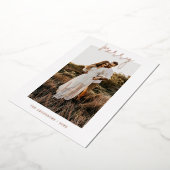 Elegant goud vrolijk kerstfeest | Minimalistische  Folie Feestdagenkaart (Gedraaid)