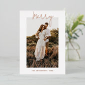 Elegant goud vrolijk kerstfeest | Minimalistische  Folie Feestdagenkaart (Staand Voorkant)