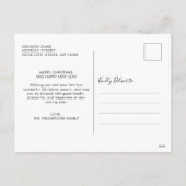 Elegant Goud Vrolijk Kerstmis Fotocollage Feestdagenkaart (Achterkant)