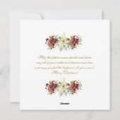 Elegant goud Vrolijk Kerstscript Foto Monogram Feestdagenkaart (Achterkant)