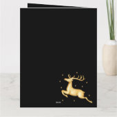 Elegant Goud Vrolijk Vrolijk Kerstfeest Kaart (Achterkant)