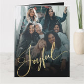 Elegant Goud Vrolijk Vrolijk Kerstfeest Kaart (Voorkant)