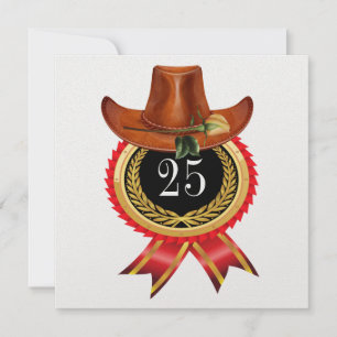 Elegant Goud Western Uitnodiging