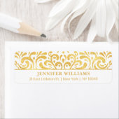 Elegant goud & wit adres etiket (Insitu)