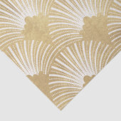 Elegant goud & wit art-deco patroon tissuepapier (Detail)