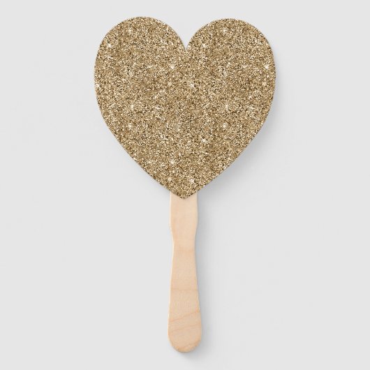 Elegant goud wit chique damast handwaaier (Achterkant)