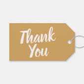 Elegant Goud Wit Dank u Party Favor Labels Cadeaulabel (Voorkant (Horizontaal))