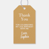 Elegant Goud Wit Dank u Party Favor Labels Cadeaulabel (Achterkant)