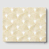 Elegant Goud Wit Geometrische Art Deco Bruiloft Gastenboek (Achterkant)