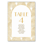 Elegant Goud Wit Geometrische Art Deco Bruiloft Kaart (Voorkant)