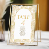 Elegant Goud Wit Geometrische Art Deco Bruiloft Kaart