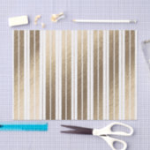 Elegant Goud Wit Gestreept Tissuepapier (Craft)