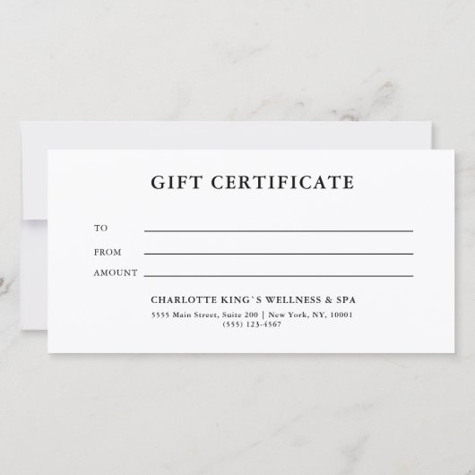 ELEGANT, GOUD, WIT, LINT BEDRIJFS CERTIFICAAT (Achterkant)